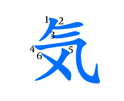 気　書き順