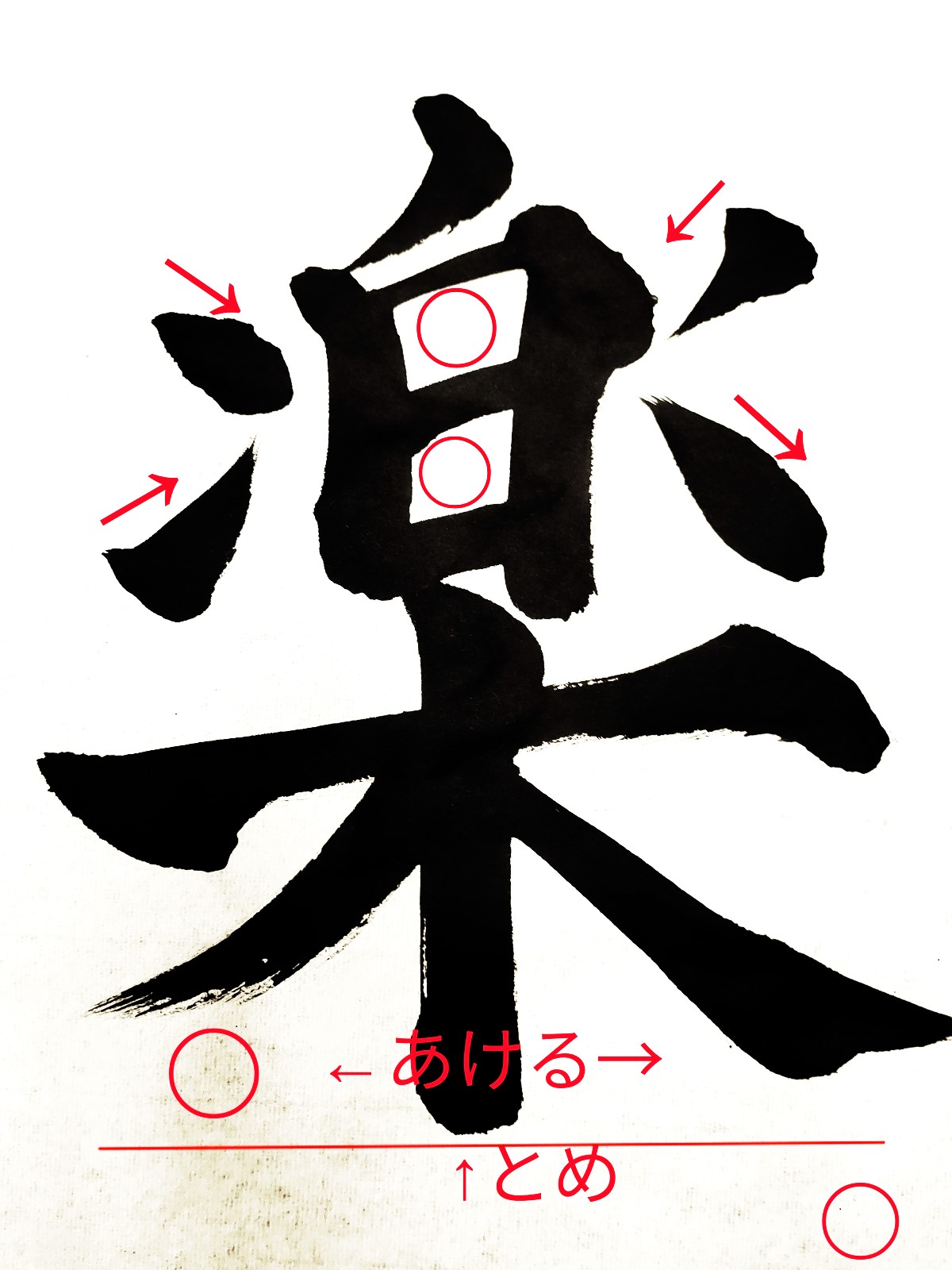 【楽】決意表明で選ばれやすい漢字「楽」の書道書き方と語源